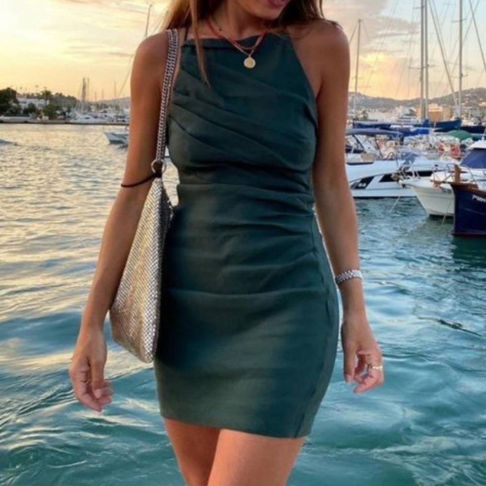 Mini linen dress